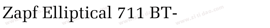 Zapf Elliptical 711 BT字体转换